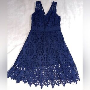 Banana‎ Republic Deep Blue Lace Dress